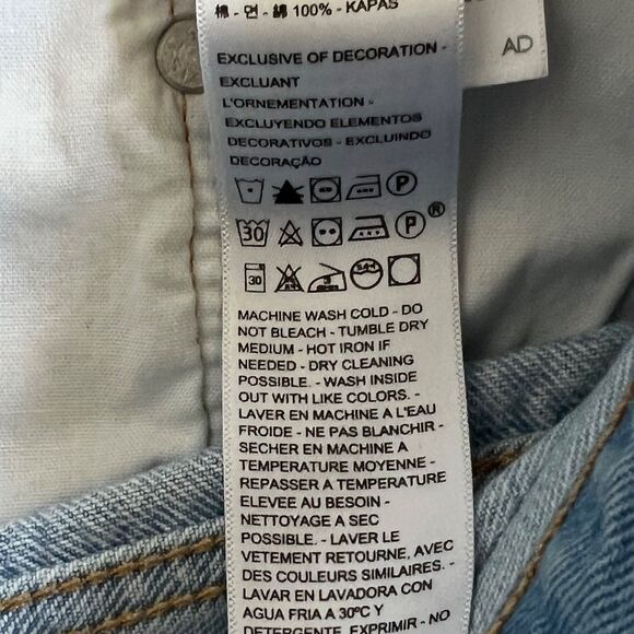 LEVI'S 501 Original Cut-Off Shorts Light Wash Size 27 Button Fly High Rise - Picture 8 of 14